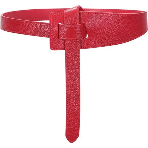 SUOSDEY Leather Belt for Dress, Tie a Knot Genuine Leather Waist Belt main image 7